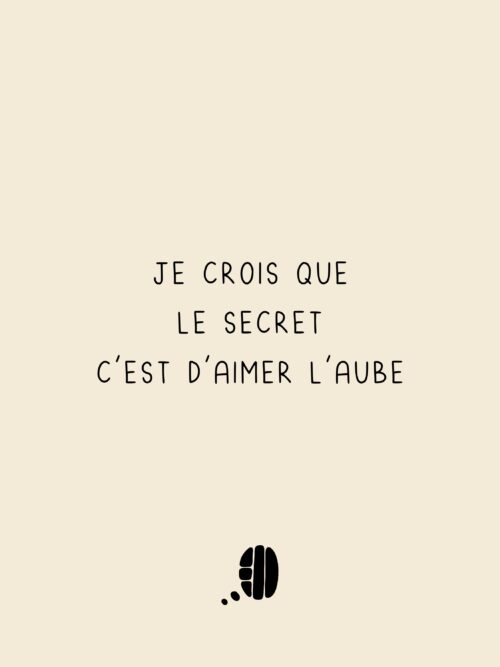 Aimer l'aube